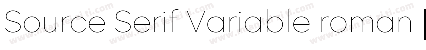 Source Serif Variable roman 字体字体转换